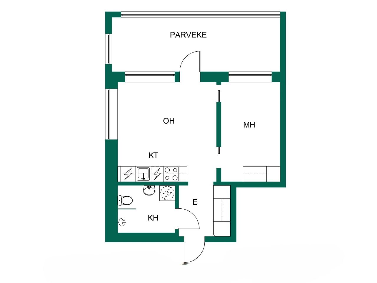 Квартира в Эспоо, Финляндия, 30 м² - фото 2