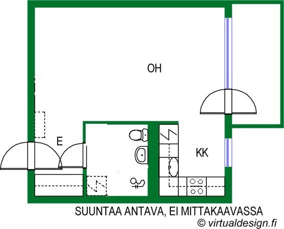 Квартира в Хельсинки, Финляндия, 34 м² - фото 2