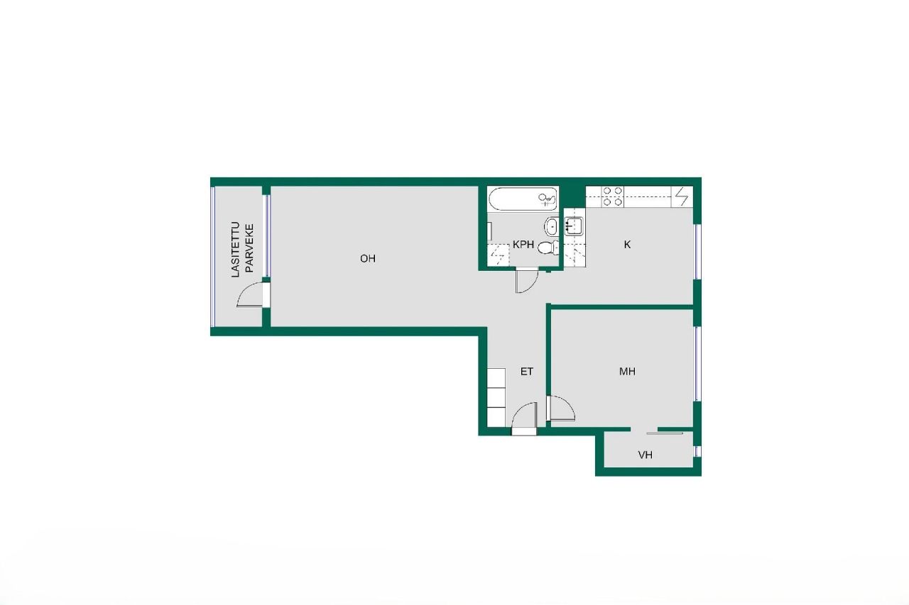 Квартира в Вантаа, Финляндия, 56 м² - фото 2