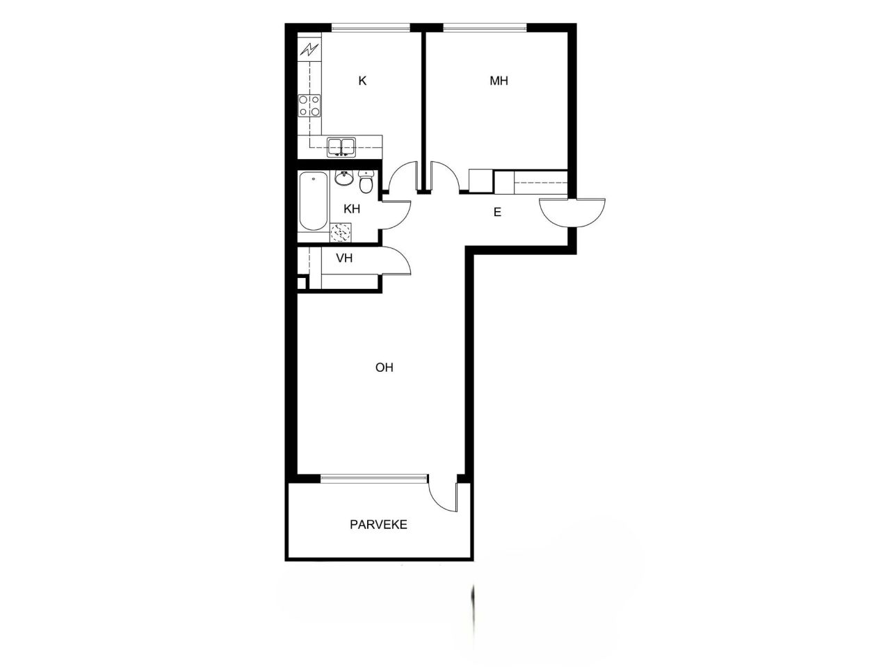 Квартира в Хельсинки, Финляндия, 55.5 м² - фото 2