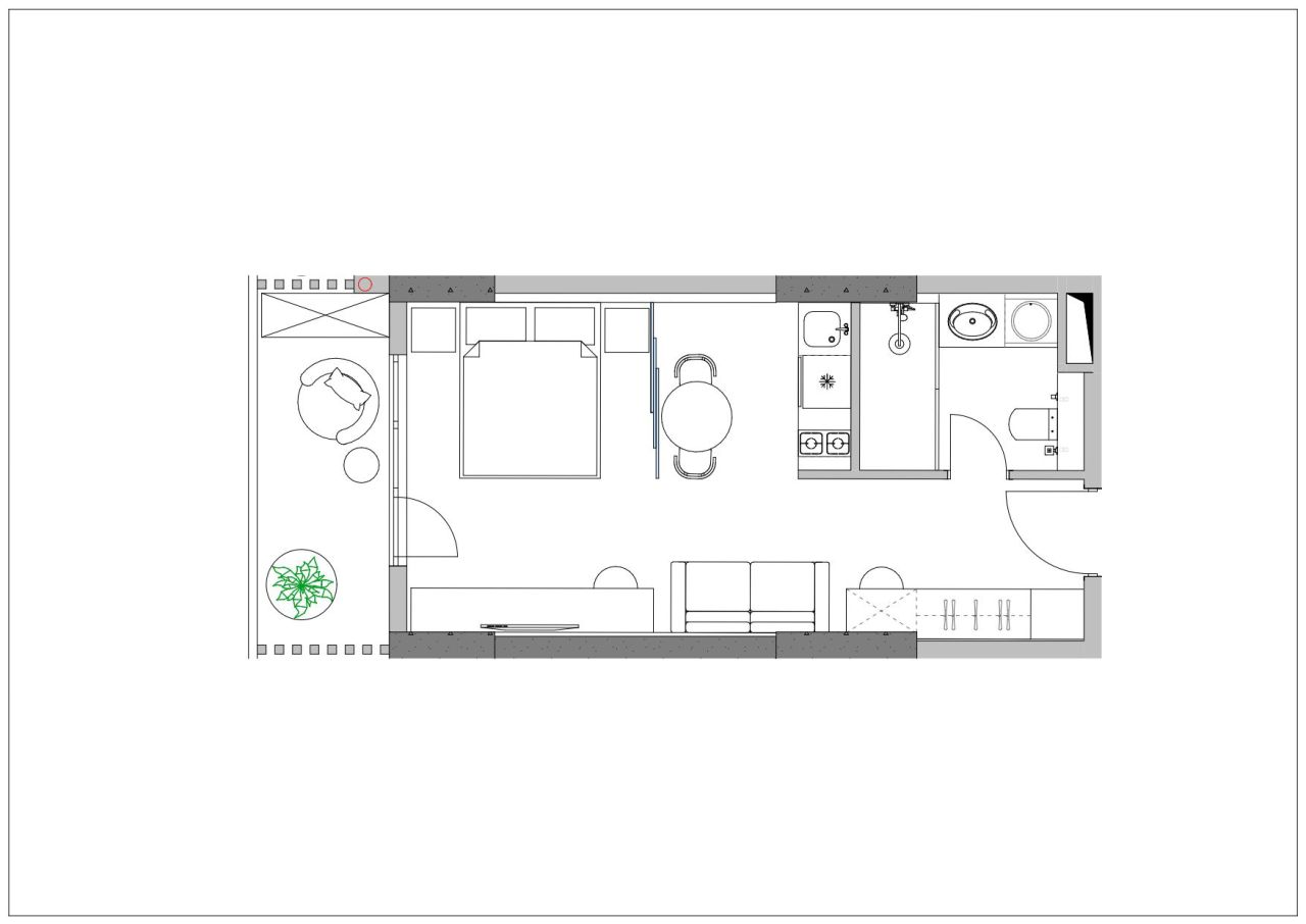 Квартира в Батуми, Грузия, 39.42 м² - фото 1