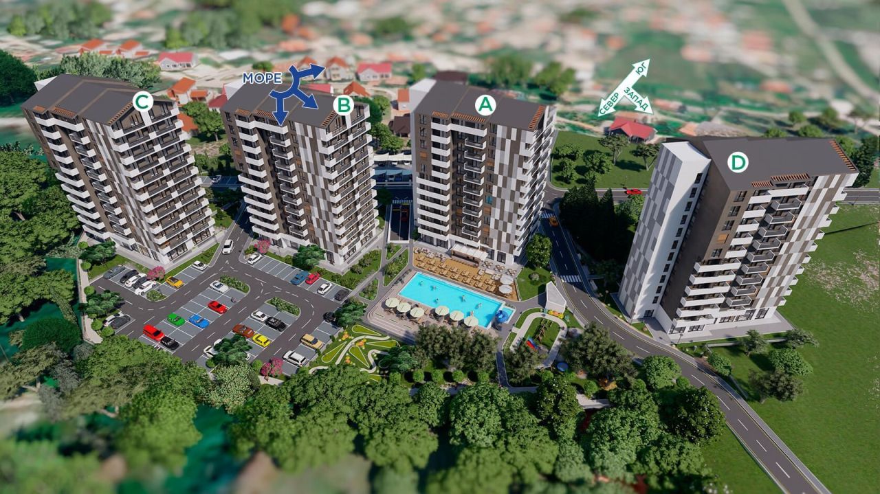 Апартаменты в Баре, Черногория, 73 м² - фото 1