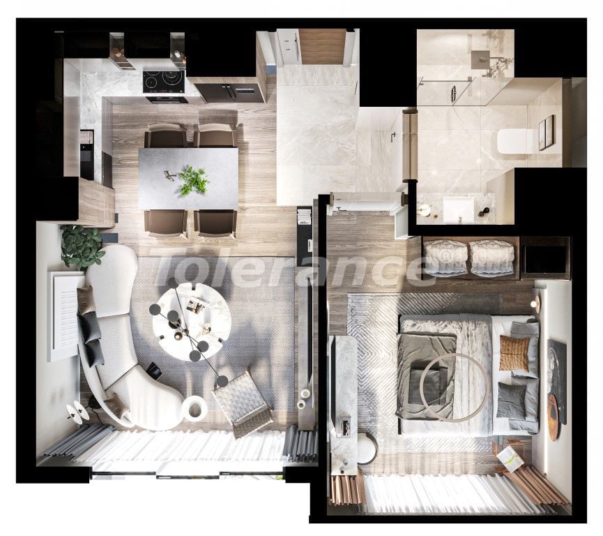 Апартаменты в Анталии, Турция, 45 м² - фото 16