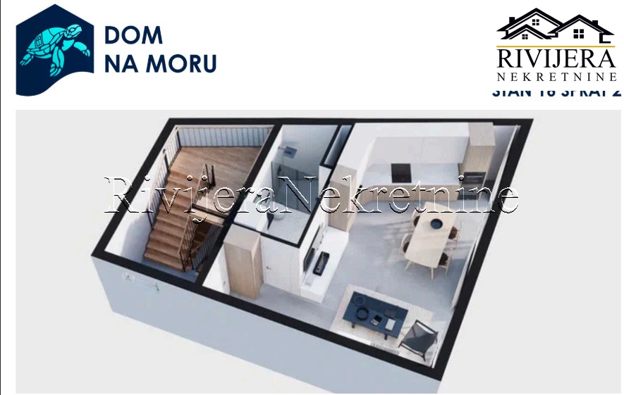 Студия в Тивате, Черногория, 32 м² - фото 3