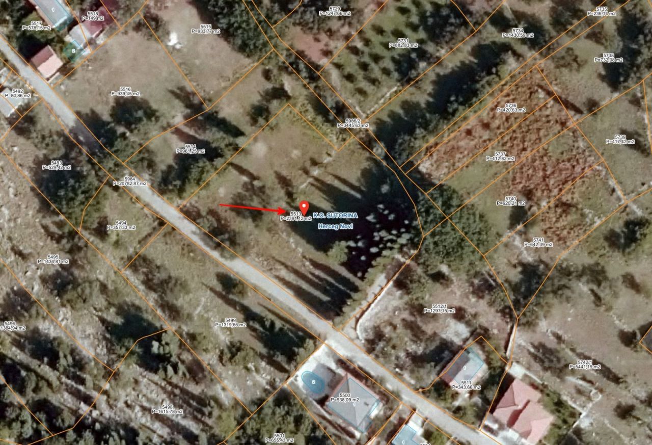 Земля в Херцег-Нови, Черногория, 2 391 м² - фото 5