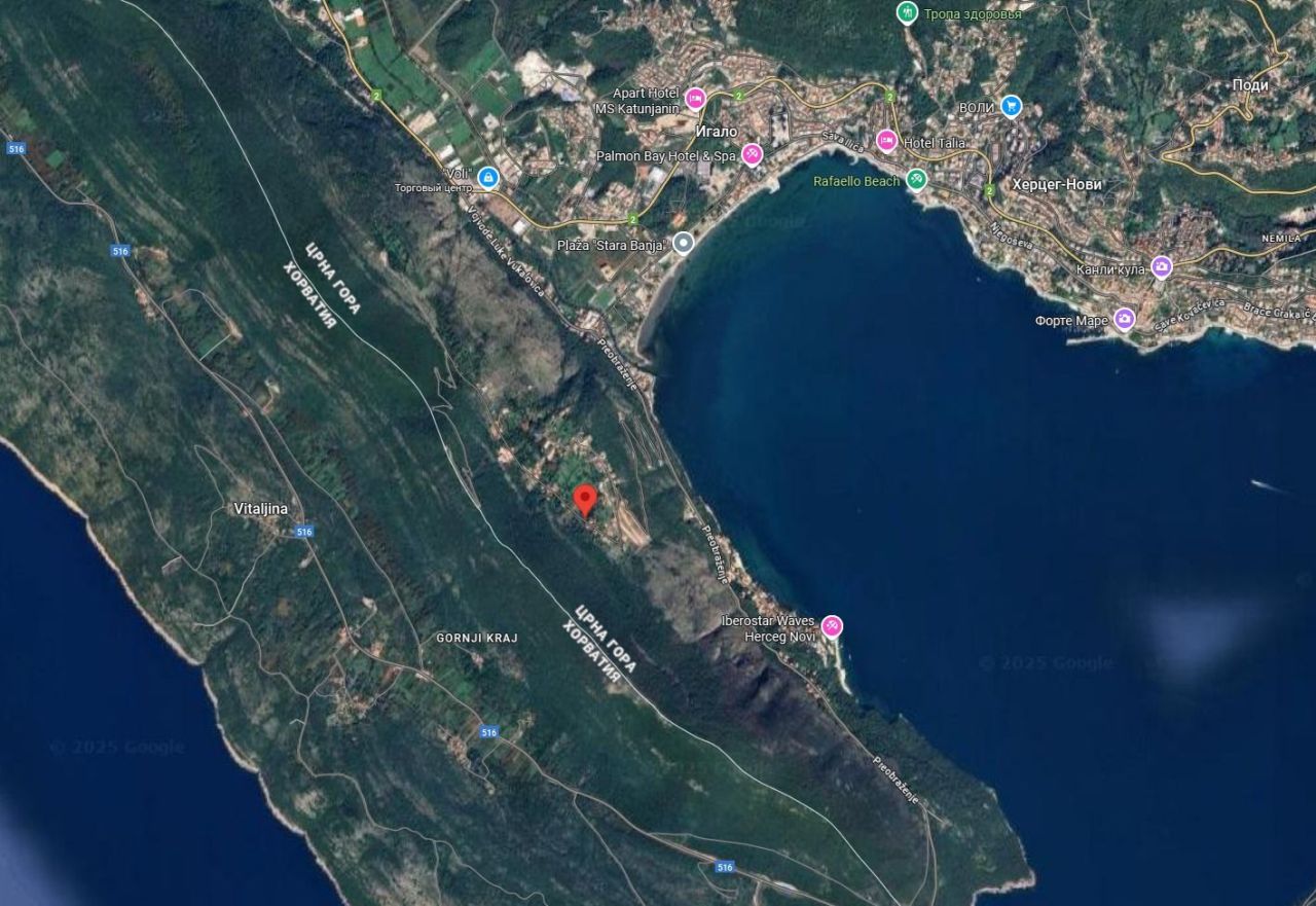 Земля в Херцег-Нови, Черногория, 2 391 м² - фото 6