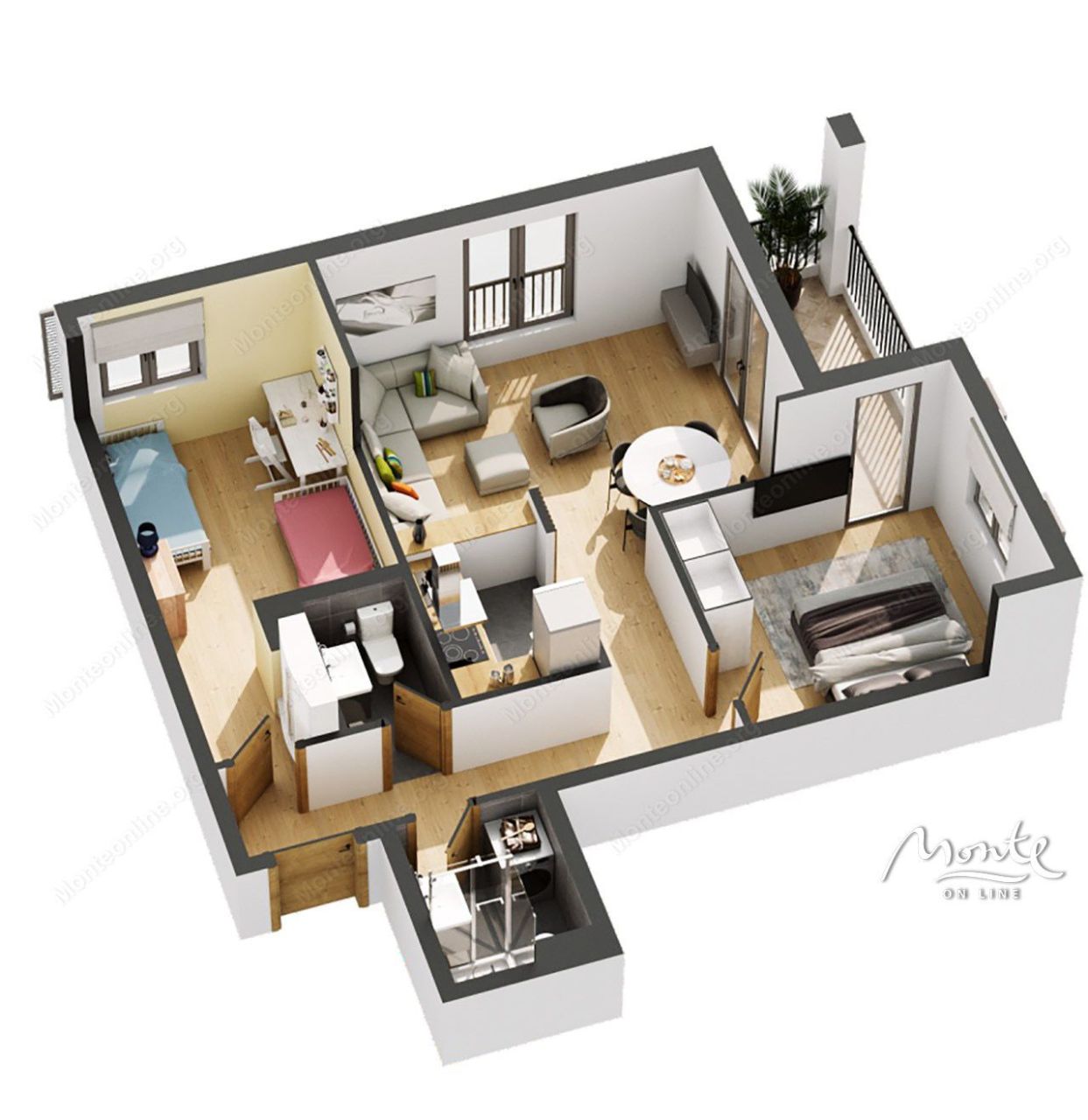 Апартаменты в Тивате, Черногория, 61 м² - фото 10