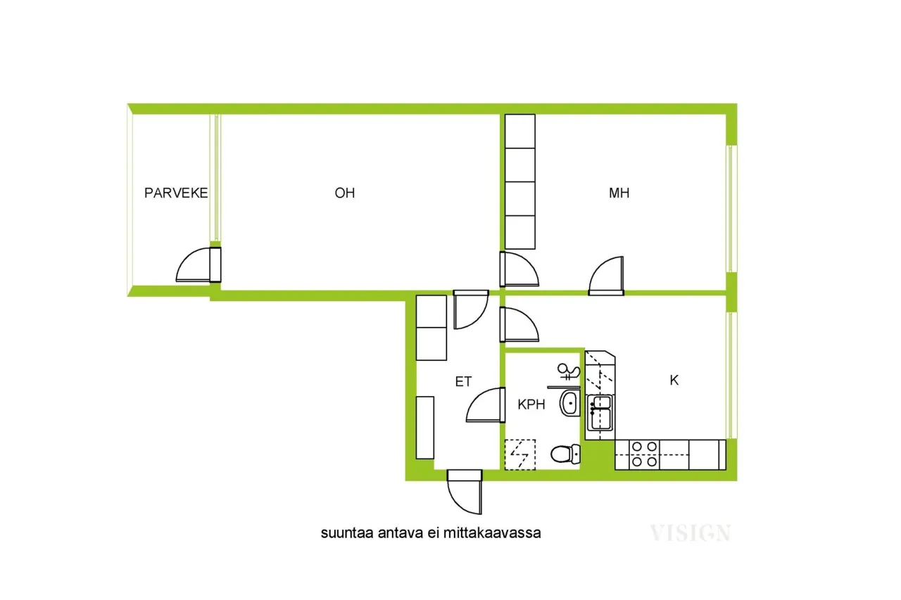 Квартира в Вантаа, Финляндия, 59 м² - фото 2
