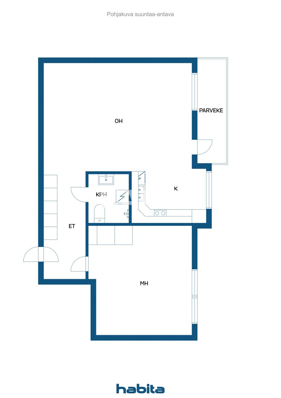 Апартаменты в Хельсинки, Финляндия, 38.5 м² - фото 2