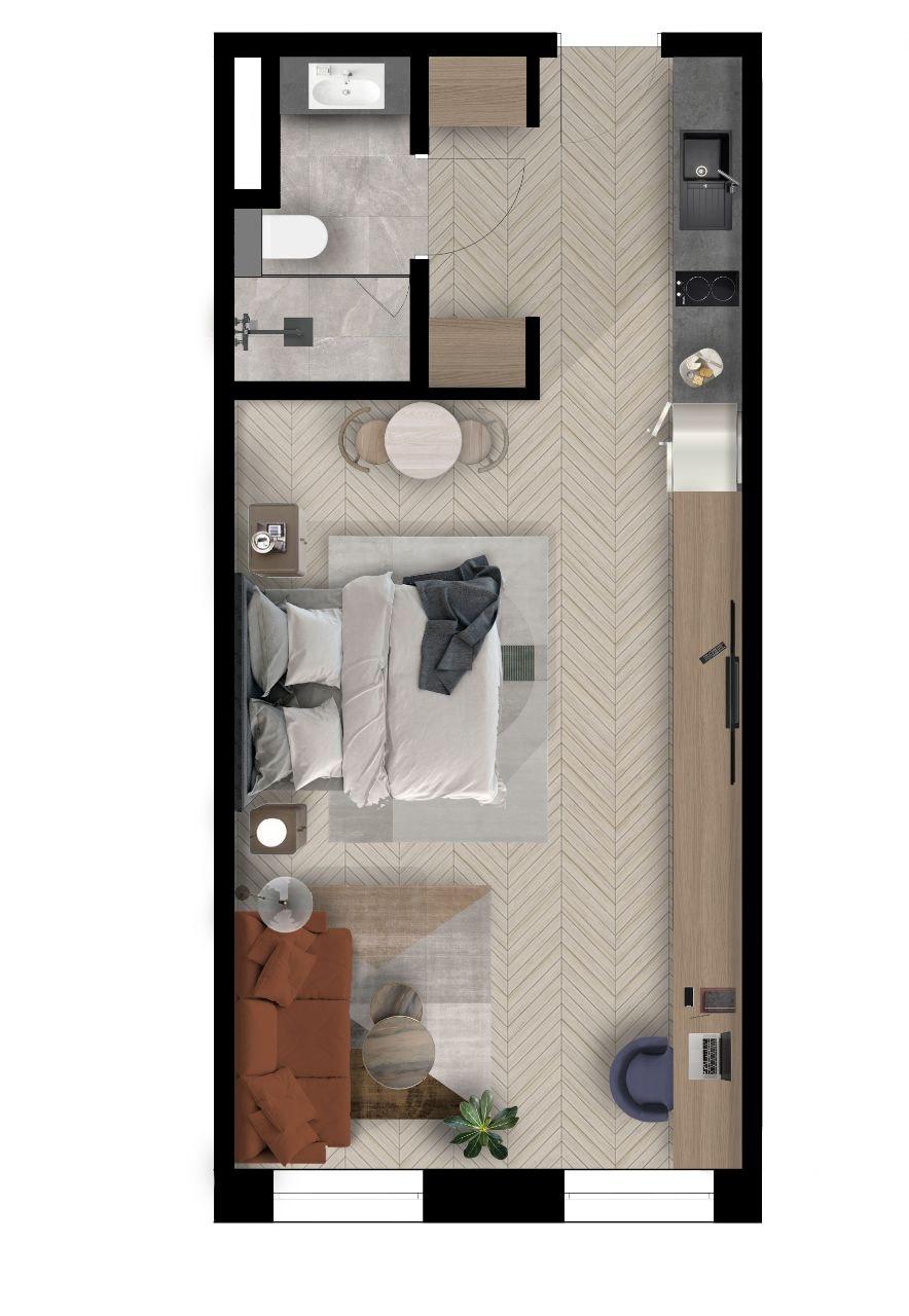 Отель, гостиница Бухарест, Румыния, 26 м² - фото 6