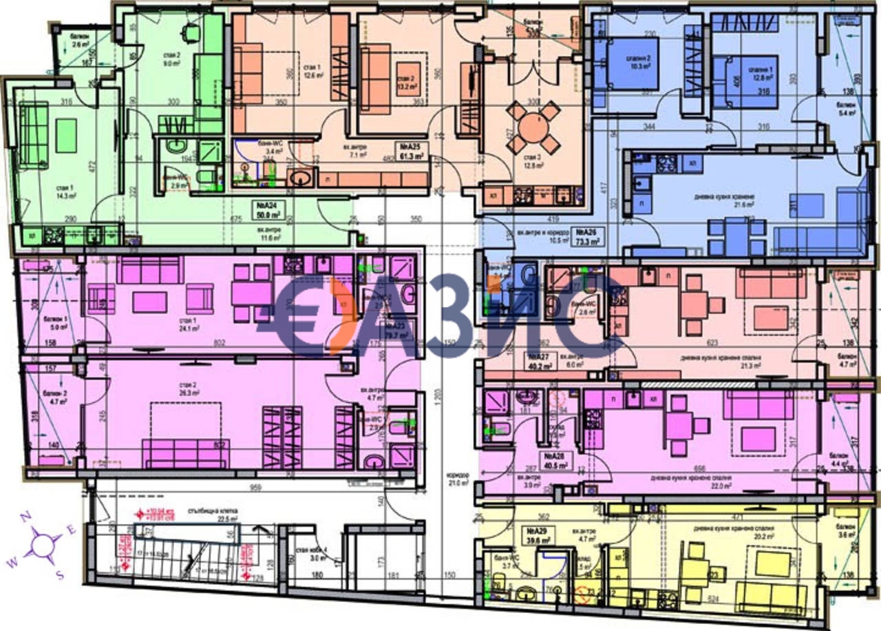Апартаменты в Поморие, Болгария, 46.6 м² - фото 14