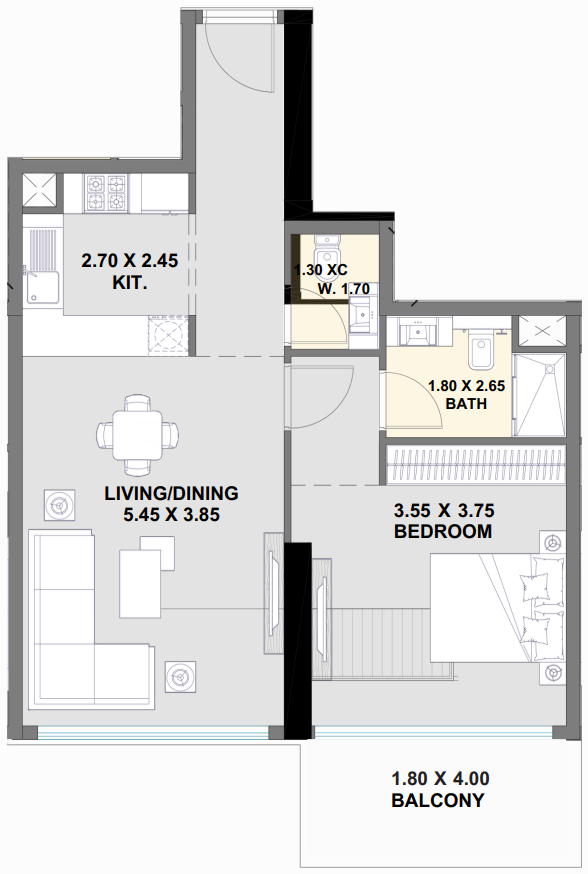 Квартира в Дубае, ОАЭ, 73 м² - фото 9