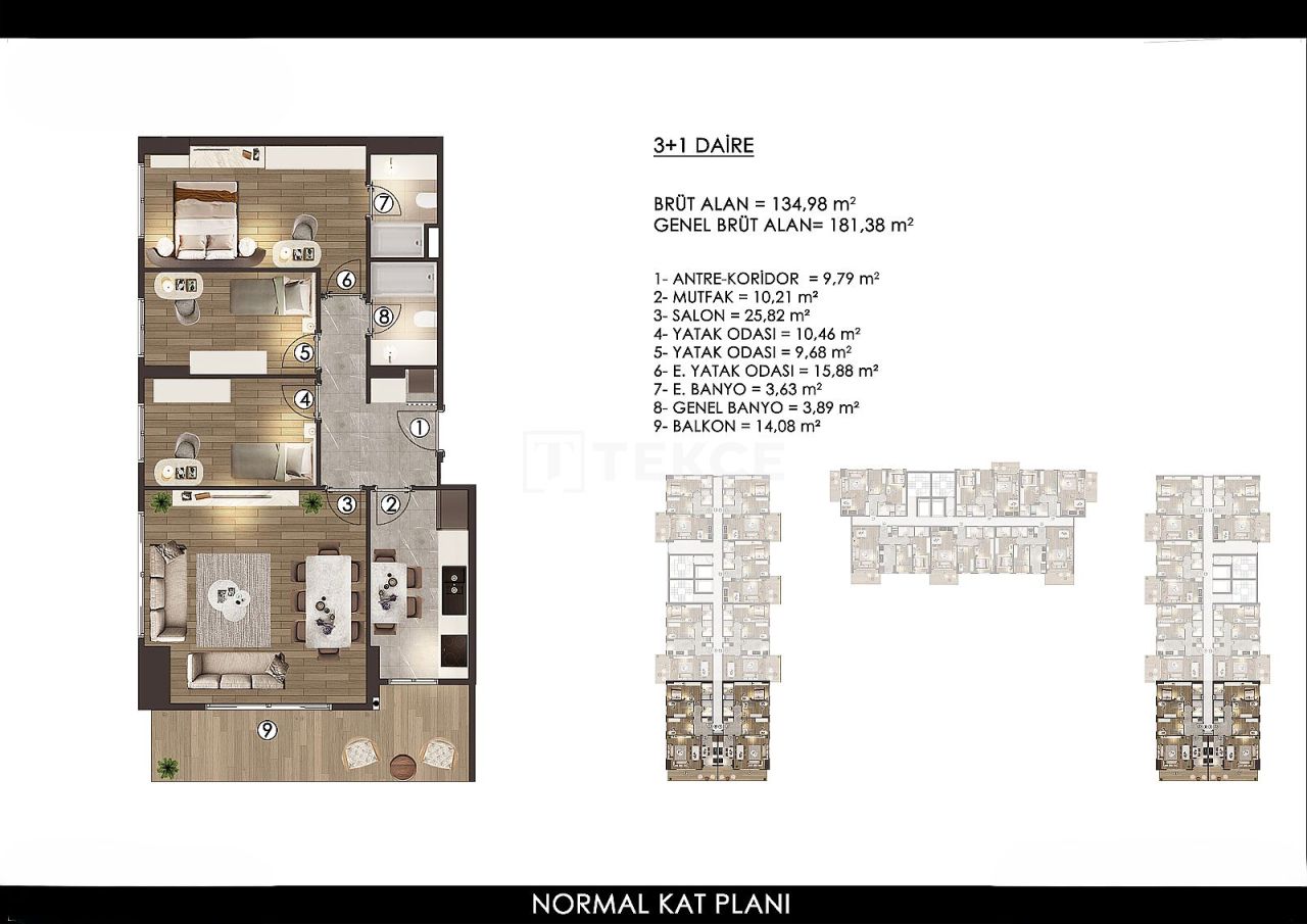 Апартаменты в Башакшехире, Турция, 174 м² - фото 17