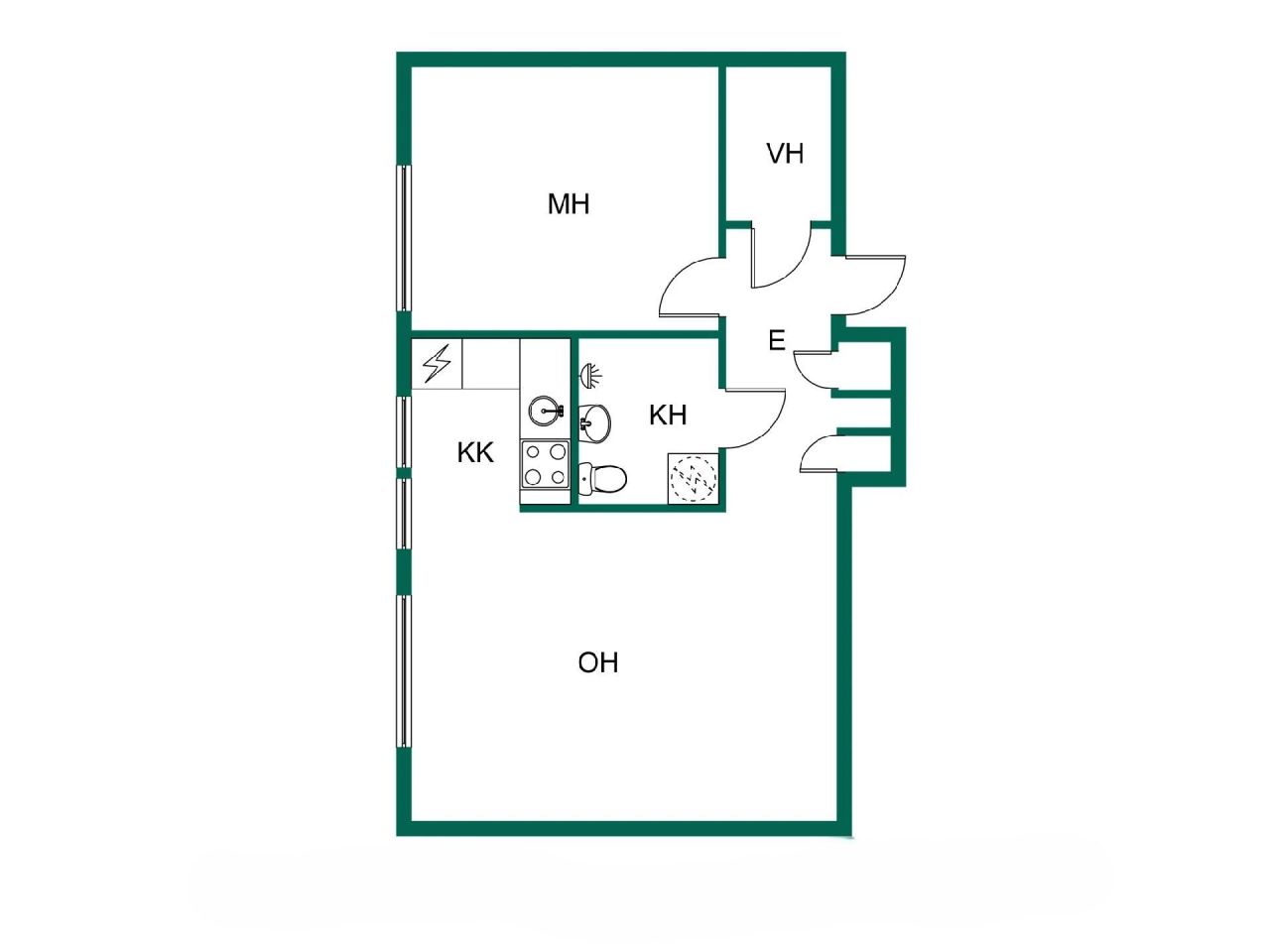 Квартира в Хельсинки, Финляндия, 54 м² - фото 2