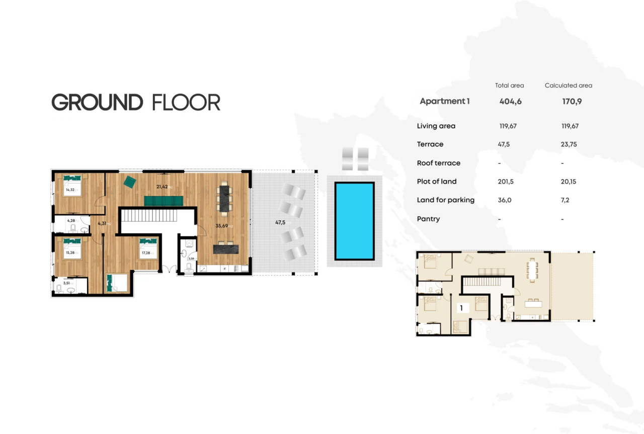 Квартира в Задаре, Хорватия, 170 м² - фото 4