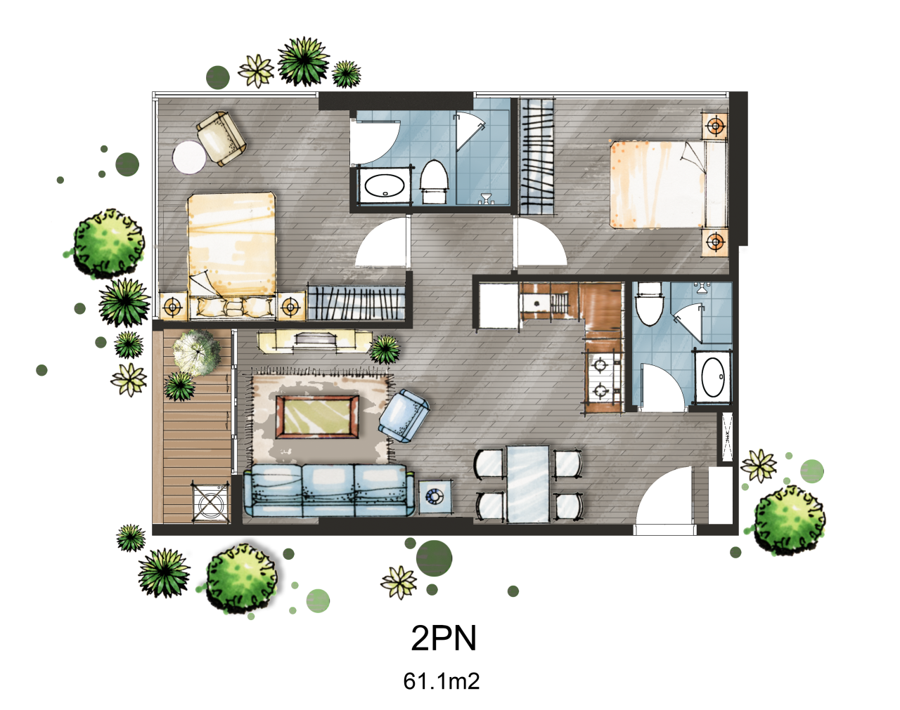 Квартира в Нячанге, Вьетнам, 55.9 м² - фото 4
