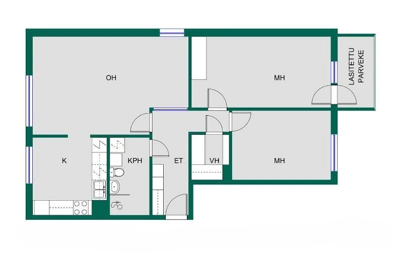 Квартира в Вантаа, Финляндия, 75 м² - фото 2