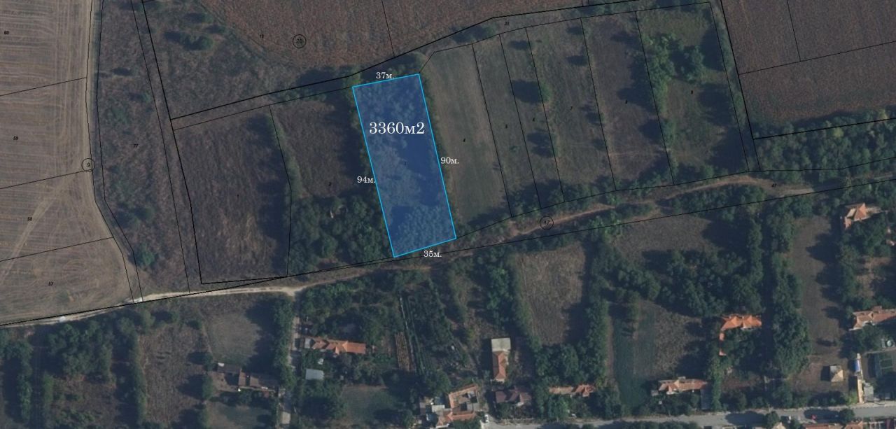 Земля в Ветрино, Болгария, 3 360 м² - фото 1