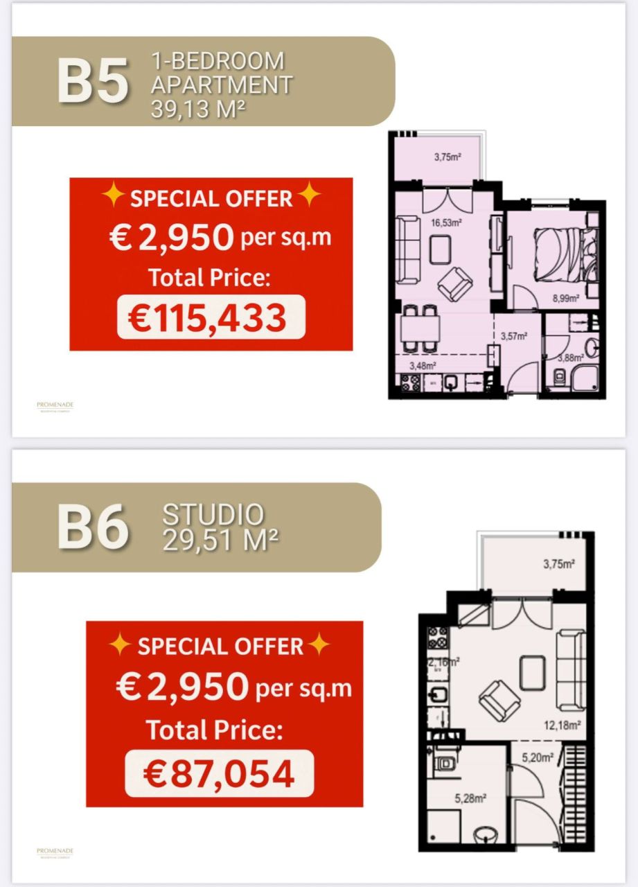 Квартира в Бечичи, Черногория, 39.13 м² - фото 5