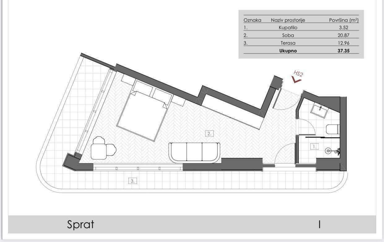 Квартира в Баре, Черногория, 37 м² - фото 7
