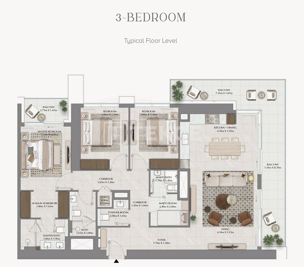 Апартаменты в Дубае, ОАЭ, 167 м² - фото 16