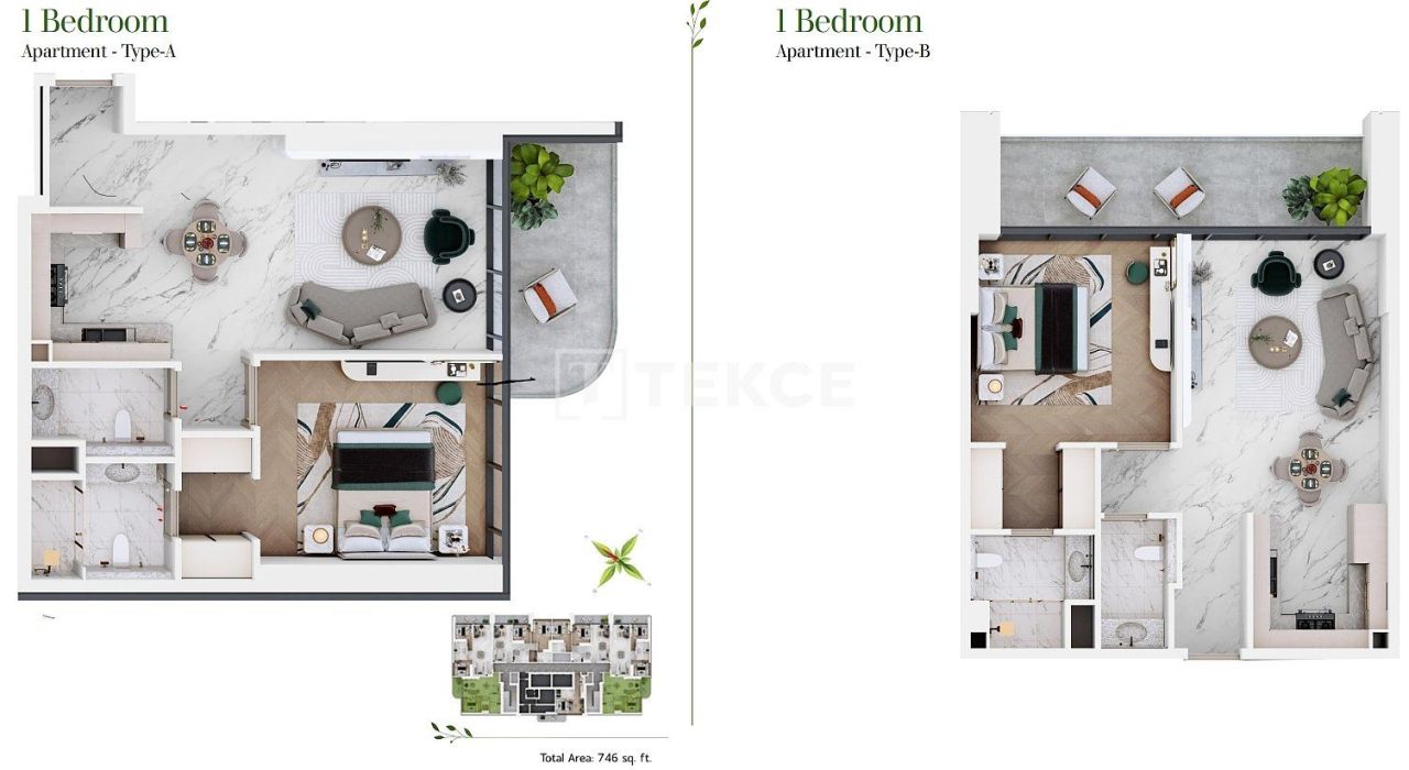 Апартаменты в Дубае, ОАЭ, 74 м² - фото 18