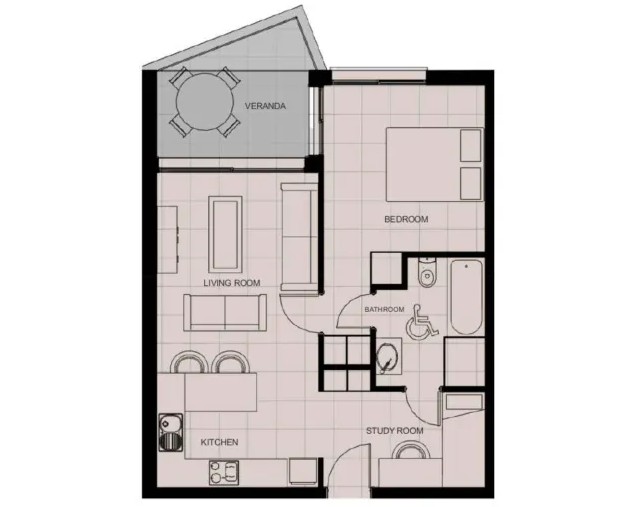 Апартаменты в Пафосе, Кипр, 65 м² - фото 16