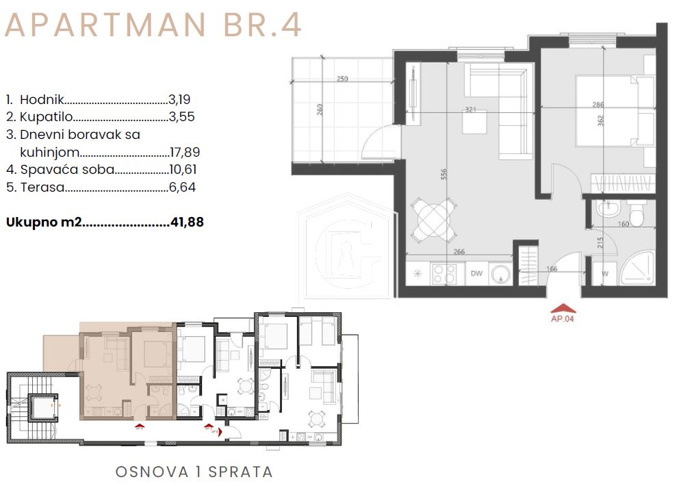 Апартаменты в Бечичи, Черногория, 34 м² - фото 2