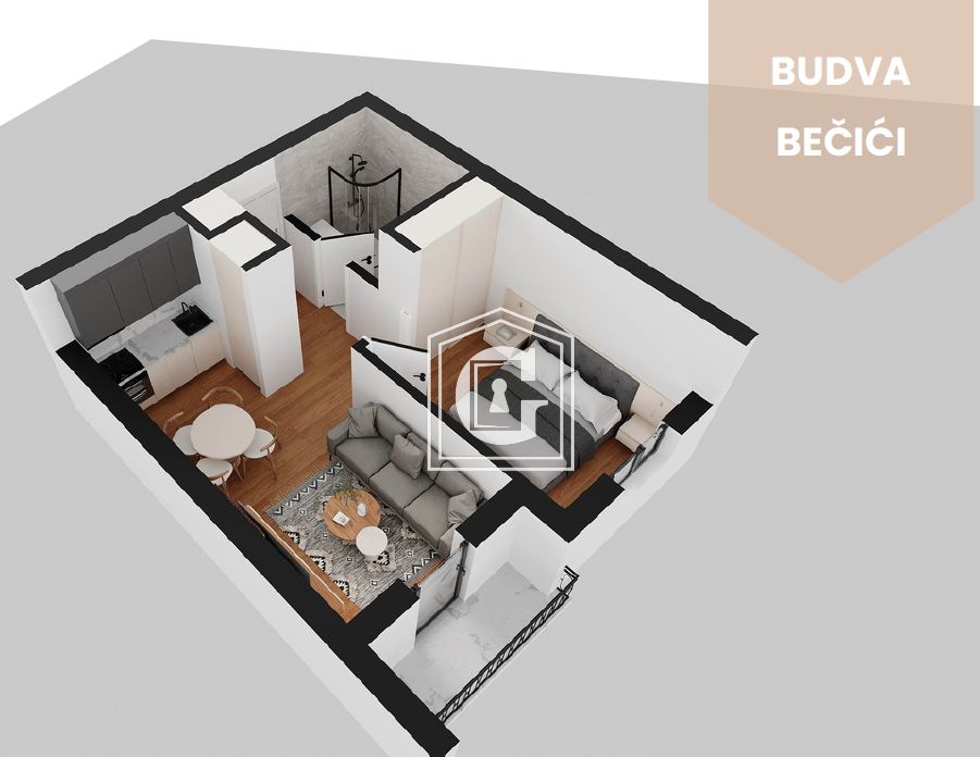 Апартаменты в Бечичи, Черногория, 34 м² - фото 7