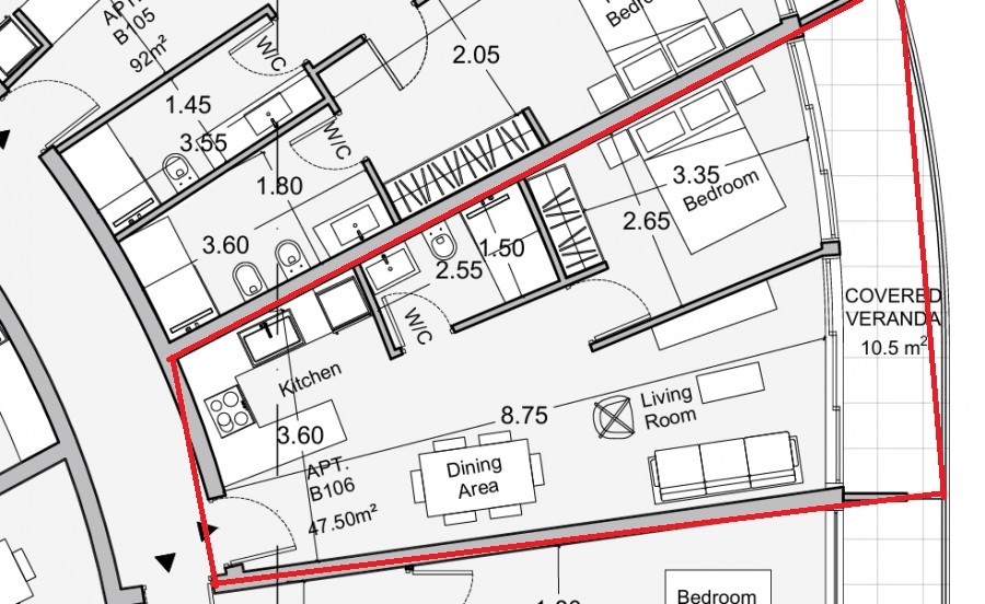 Апартаменты в Пафосе, Кипр, 57 м² - фото 12