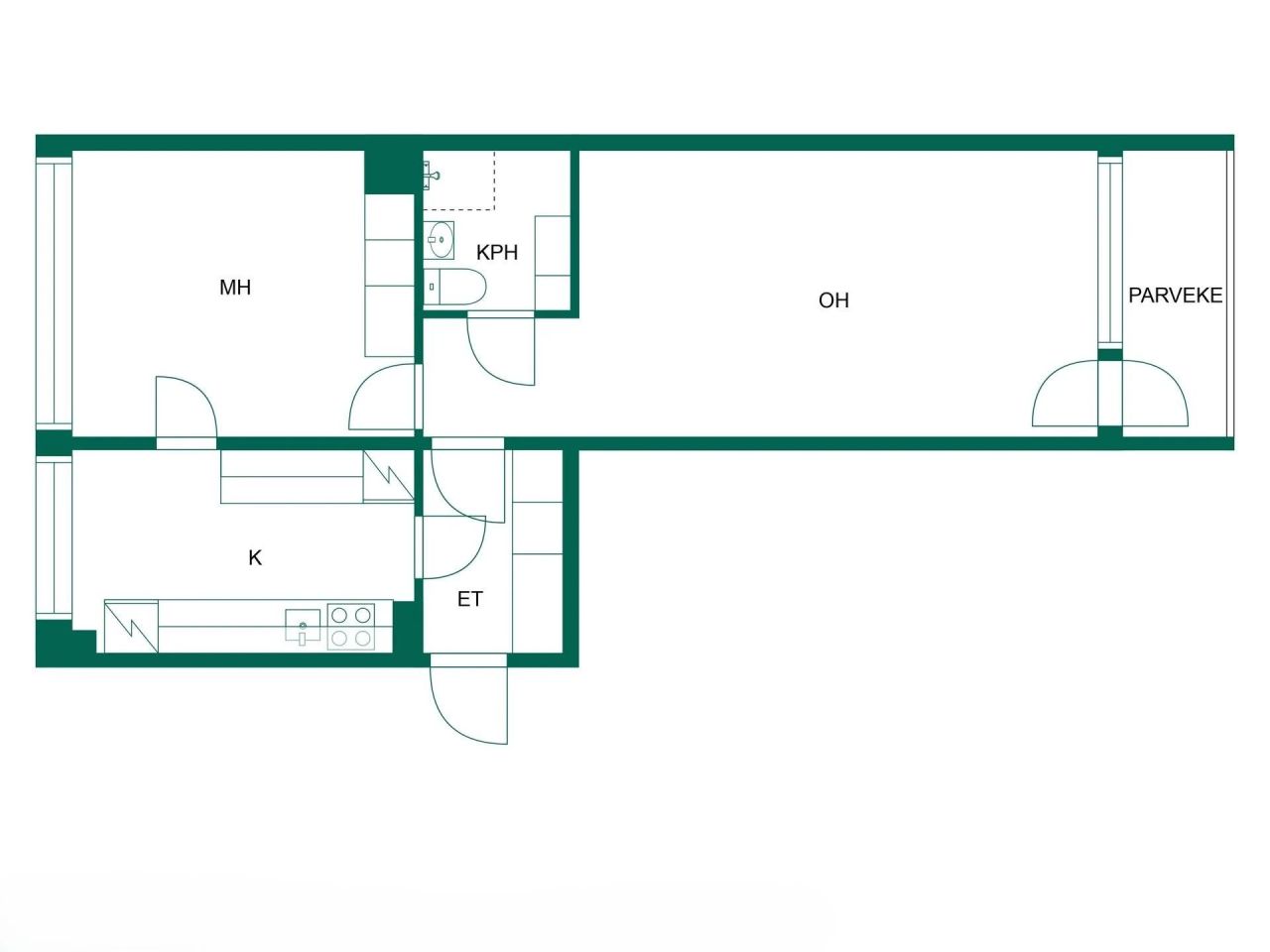 Квартира в Эспоо, Финляндия, 54 м² - фото 2