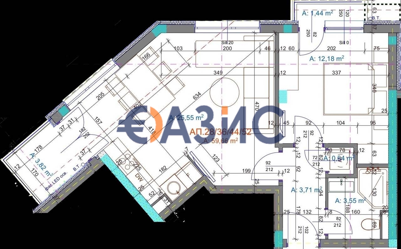 Апартаменты в Бургасе, Болгария, 69.6 м² - фото 3