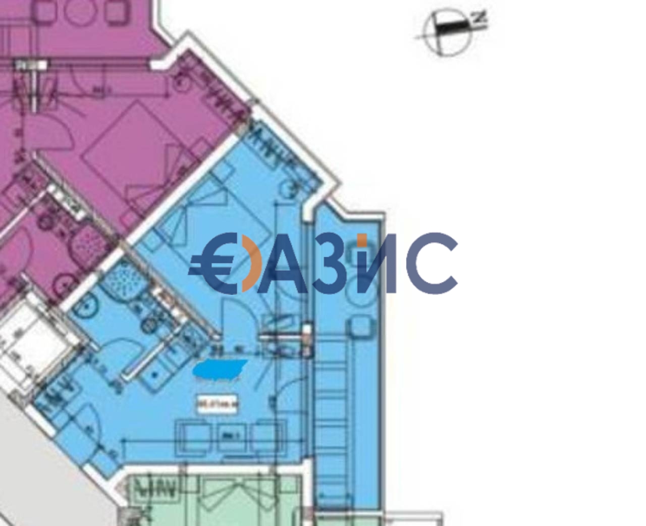 Апартаменты на Солнечном берегу, Болгария, 57.4 м² - фото 11