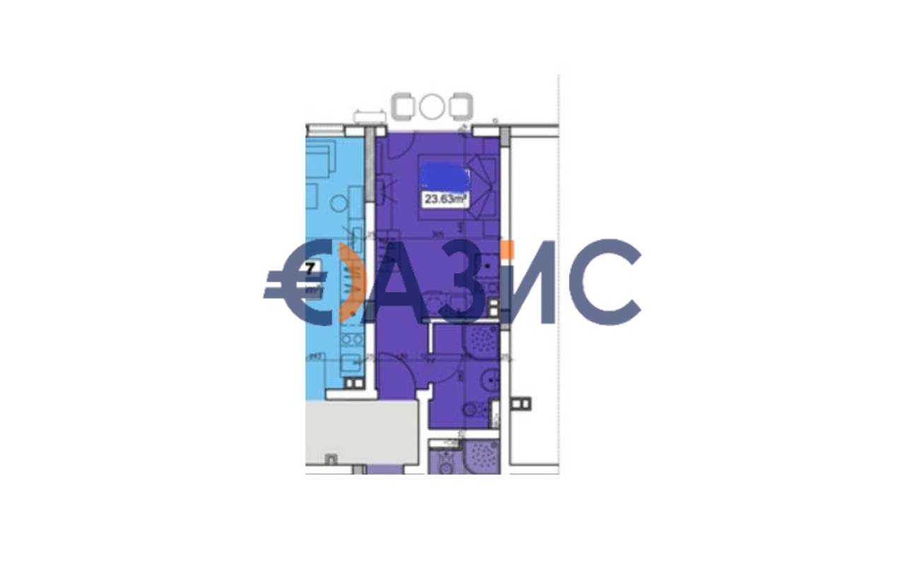 Апартаменты на Солнечном берегу, Болгария, 34.5 м² - фото 13