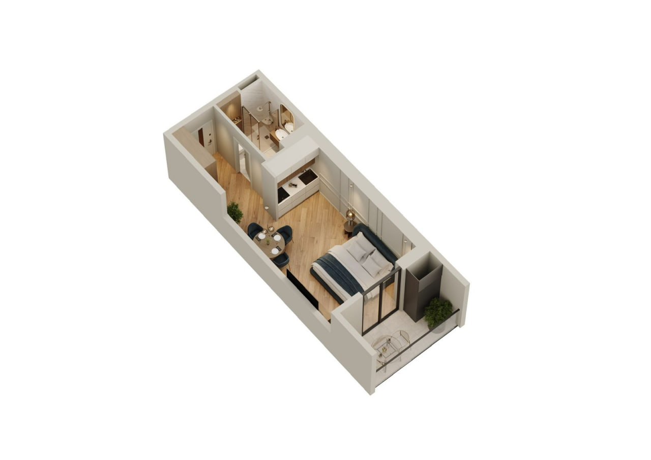 Квартира в Кобулети, Грузия, 36 м² - фото 1