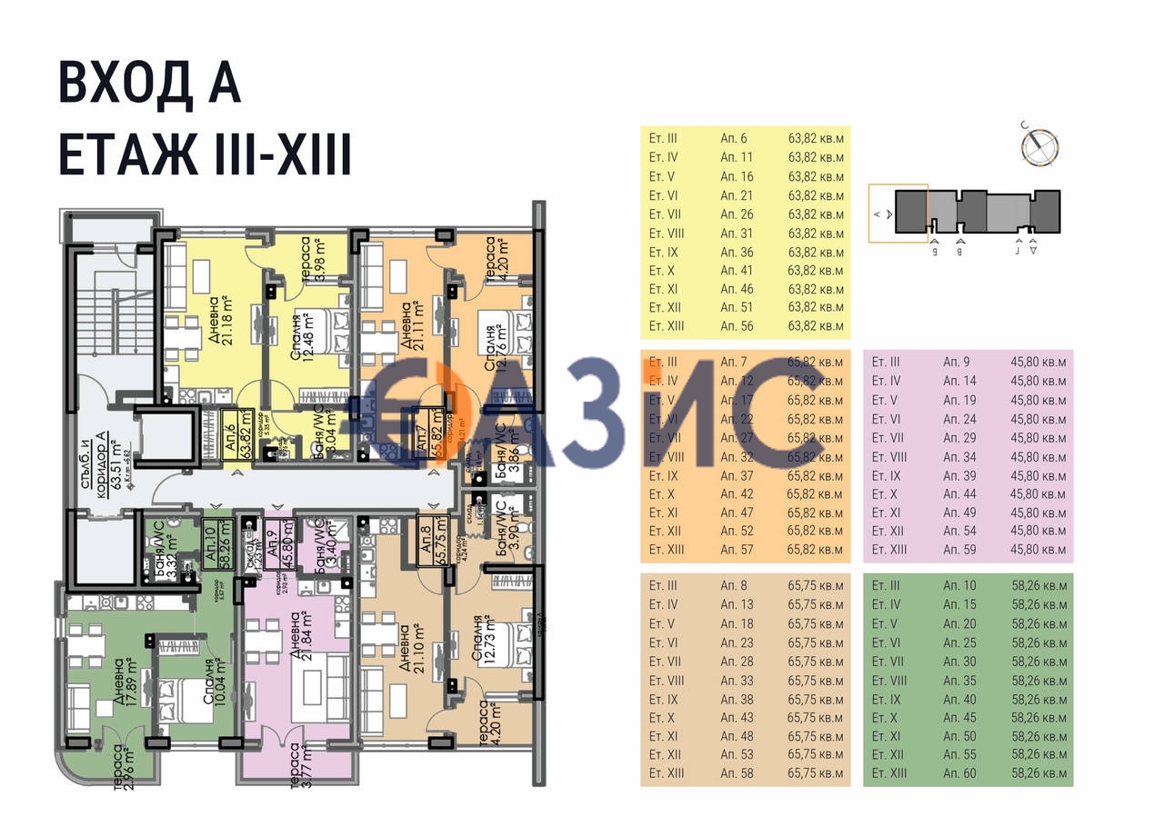 Апартаменты в Бургасе, Болгария, 54.6 м² - фото 15