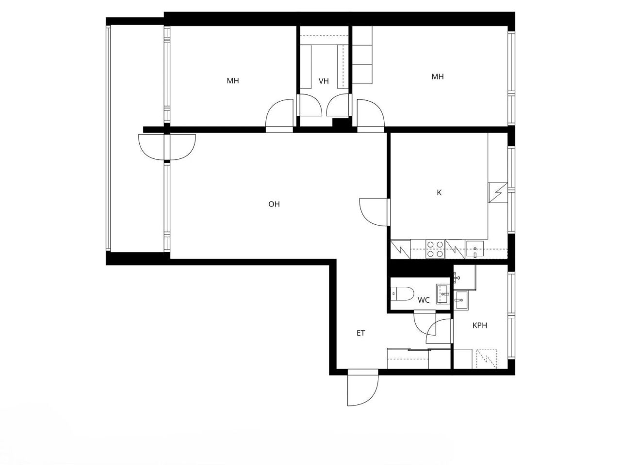 Квартира в Хельсинки, Финляндия, 78.5 м² - фото 2