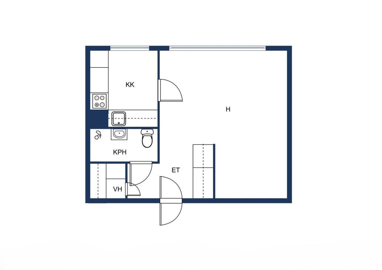 Квартира в Хельсинки, Финляндия, 27.5 м² - фото 2