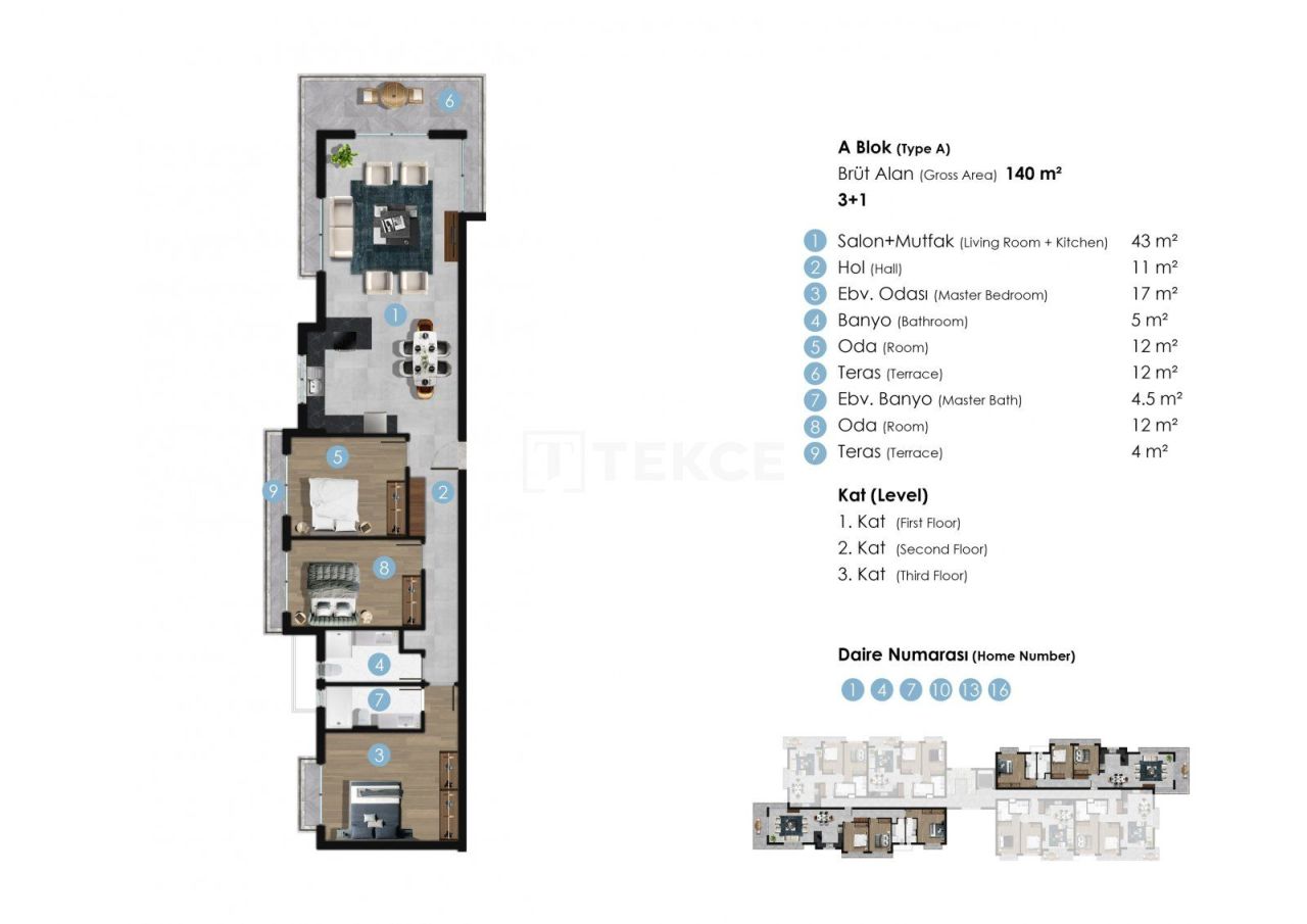 Апартаменты в Кирении, Кипр, 92 м² - фото 19