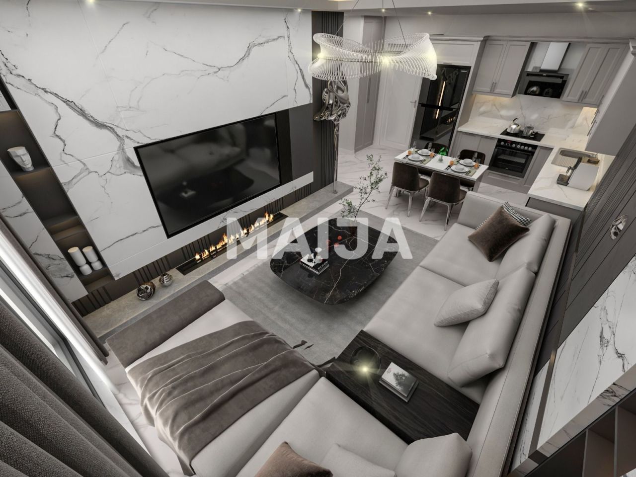 Апартаменты в Алании, Турция, 52 м² - фото 19