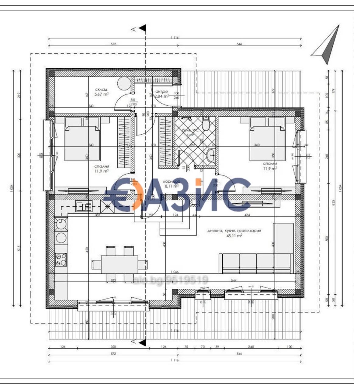 Дом в Черни-Врых, Болгария, 130 м² - фото 11