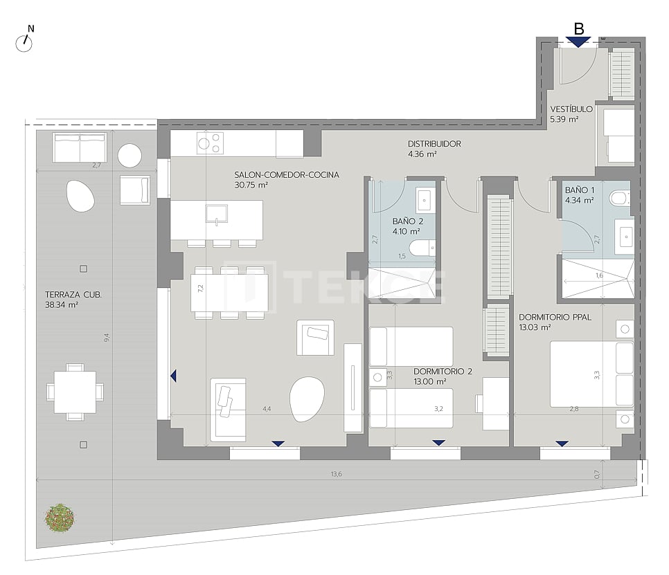 Апартаменты в Бенальмадене, Испания, 114 м² - фото 9