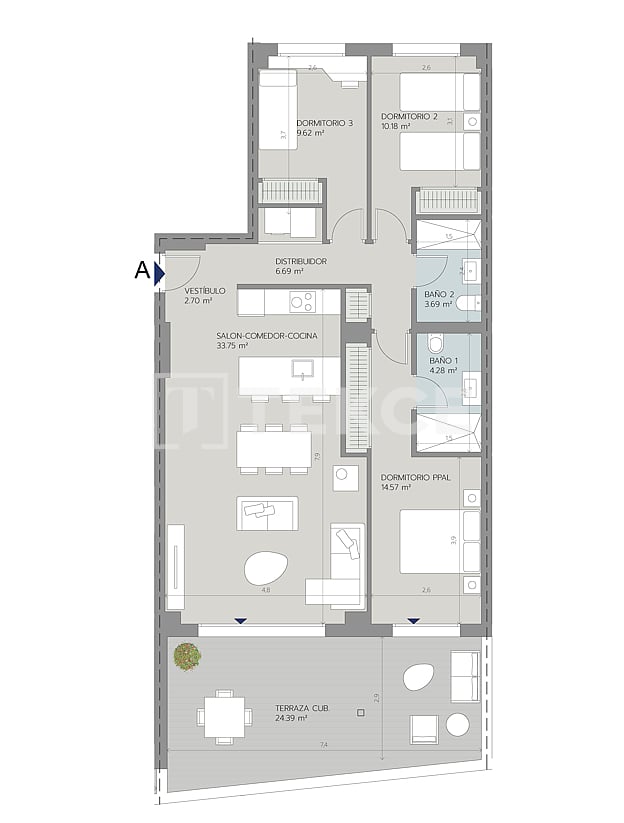 Пентхаус в Бенальмадене, Испания, 128 м² - фото 10