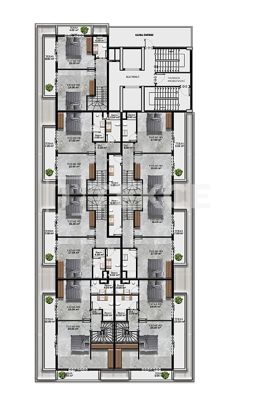 Апартаменты в Алании, Турция, 65 м² - фото 11