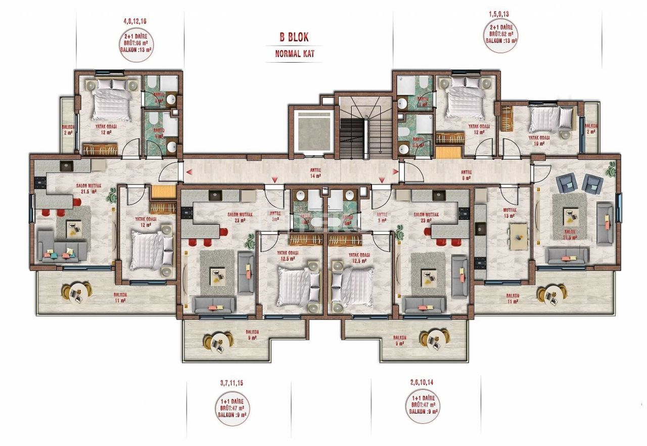 Пентхаус в Алании, Турция, 111 м² - фото 17