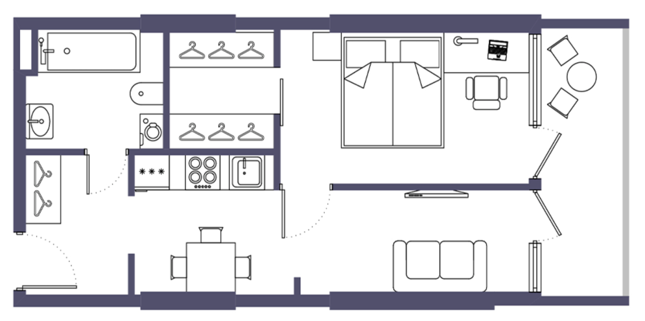 Апартаменты в Батуми, Грузия, 44.7 м² - фото 2