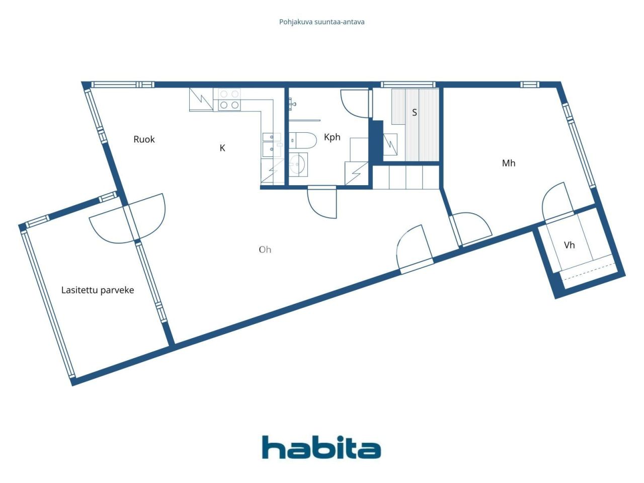 Апартаменты в Хельсинки, Финляндия, 61 м² - фото 2