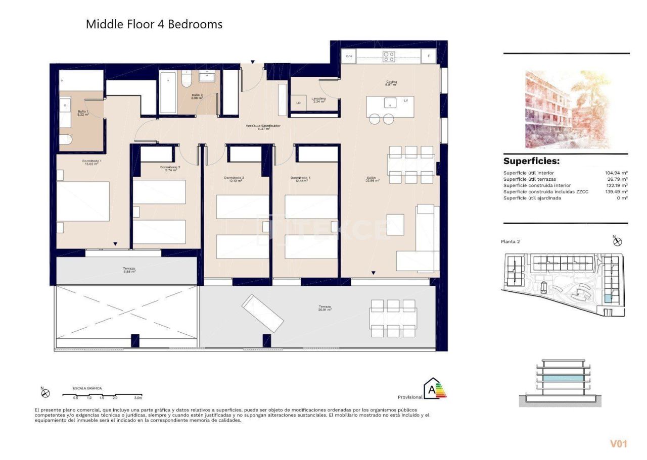 Апартаменты в Дении, Испания, 142 м² - фото 12