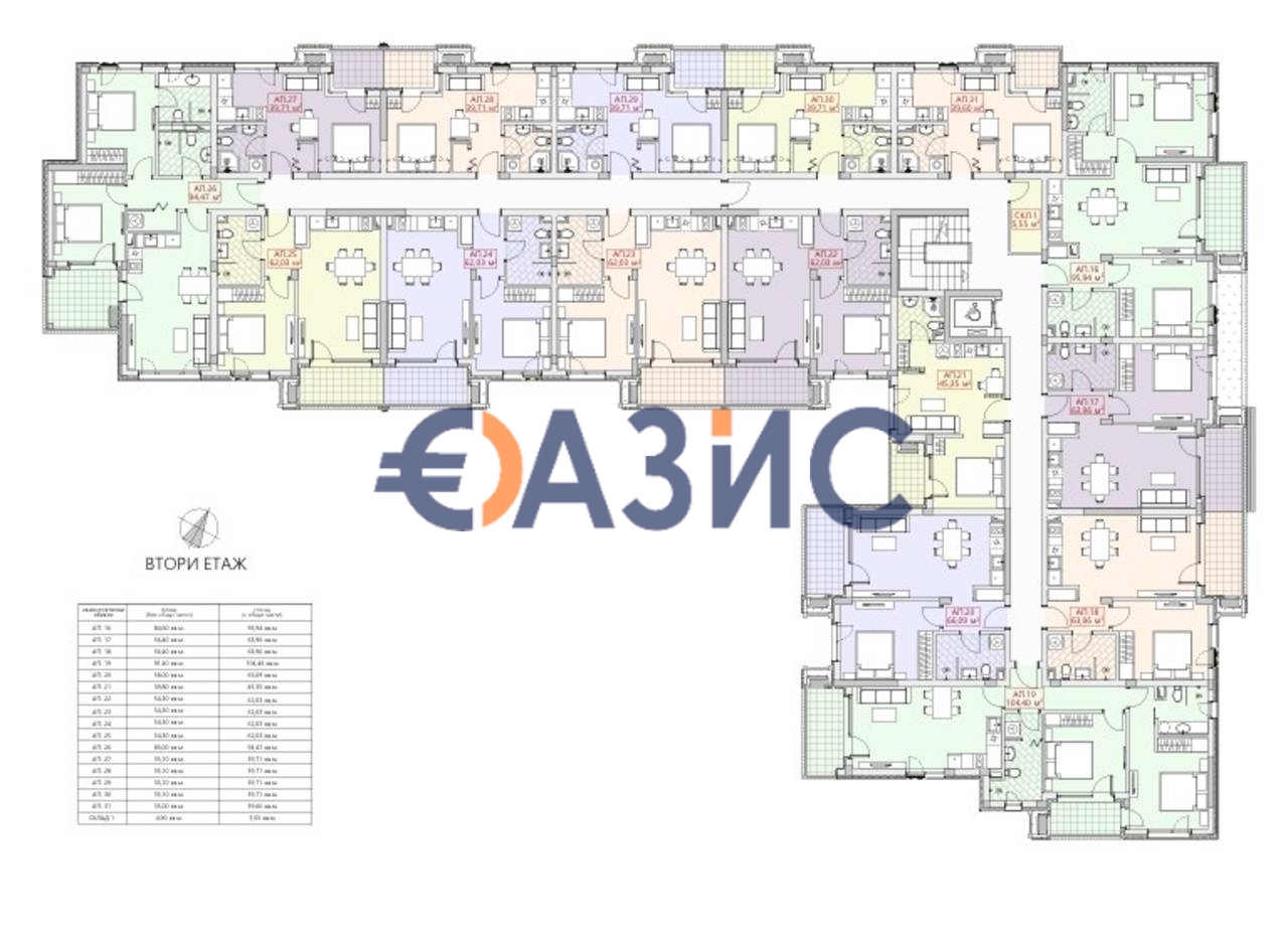 Апартаменты в Несебре, Болгария, 60.9 м² - фото 16