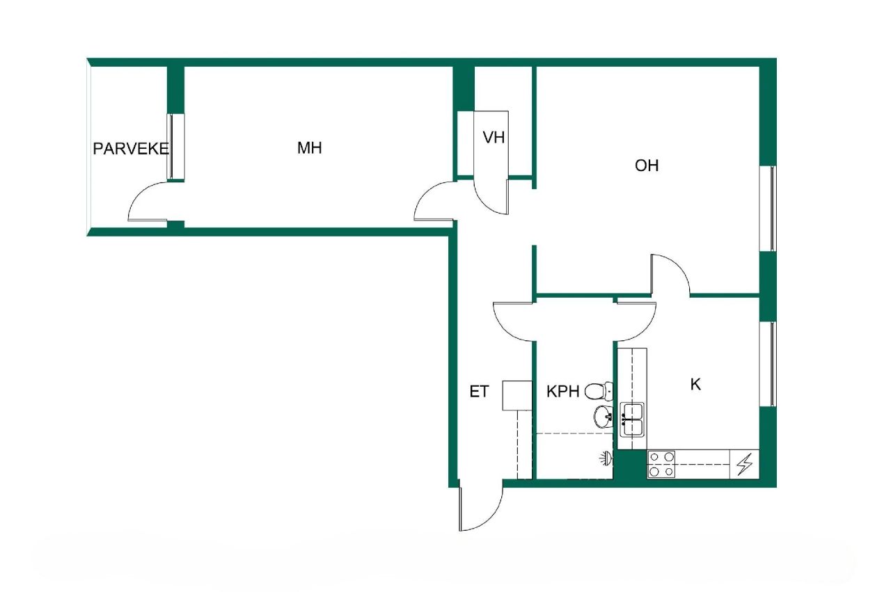 Квартира в Вантаа, Финляндия, 59 м² - фото 3